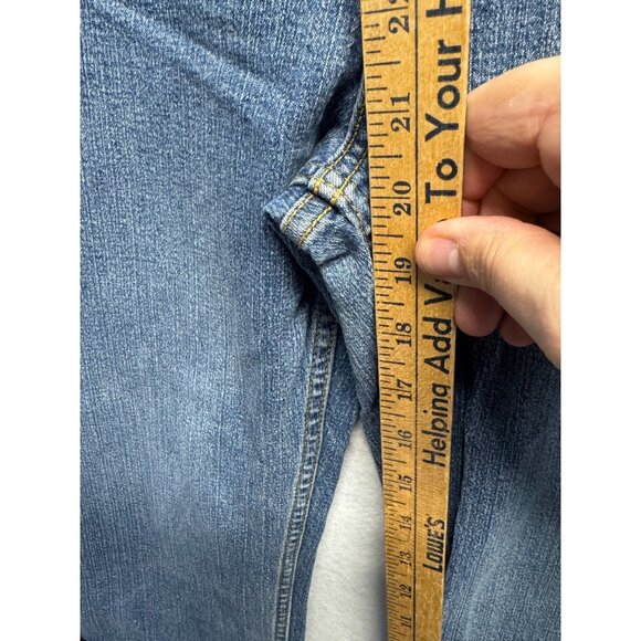 Non Stop Womens Mid-Rise Cuffed Denim Capris Size 9 Jonstop Brand Stretchy Blend - Picture 8 of 11